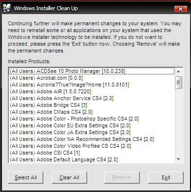 windows 7 installer cleanup utility